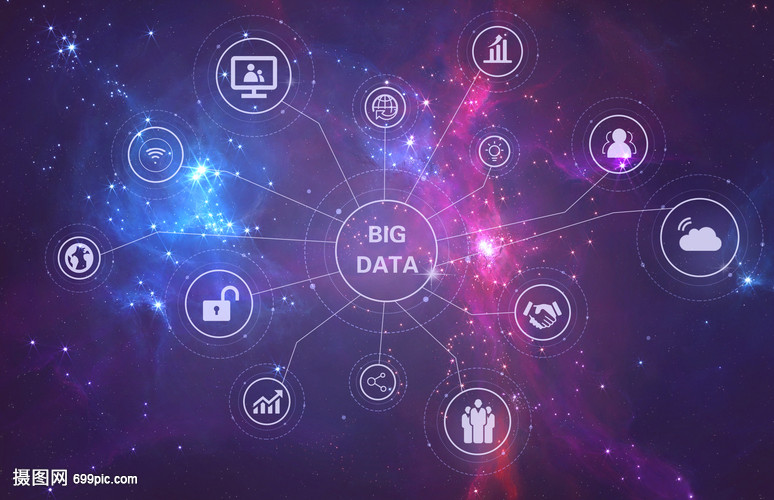 科技大数据图标在数据处理中的视觉化与智能化应用